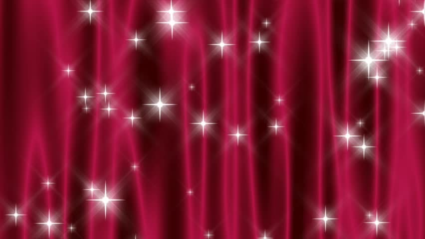 HD 720p wide screen loop of abstract deep wine/berry/burgundy curtain with falling and shooting stars.