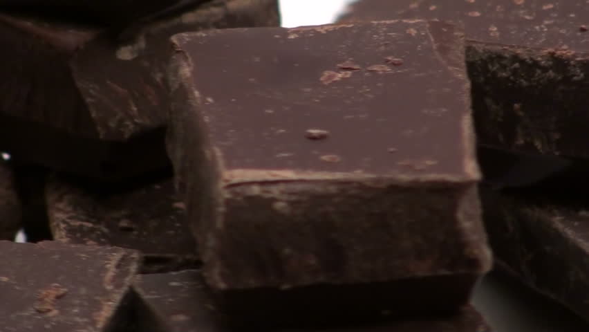 Seamless loop of delicious dark chocolate extreme close-up