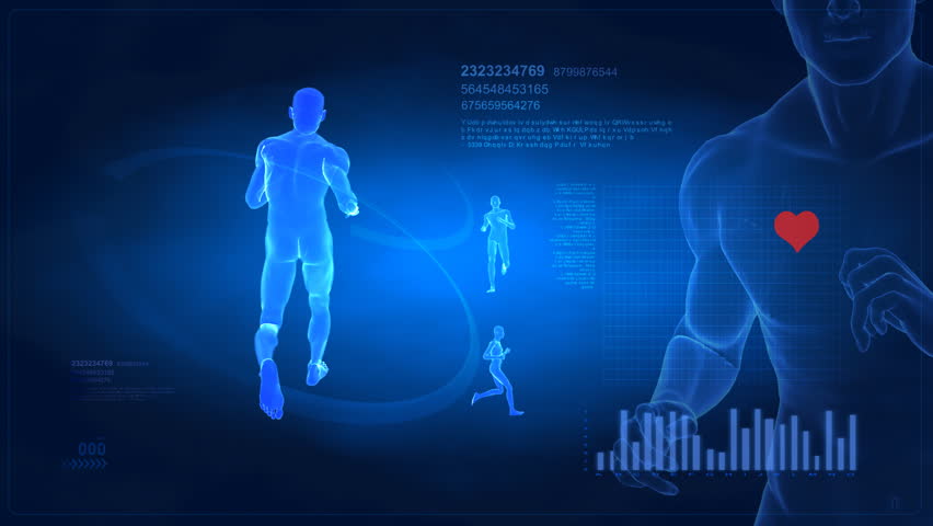 Heart beat concept - medical science display in loop
