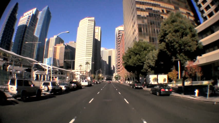 Point-of-view fish-eye driving the city streets of San Francisco