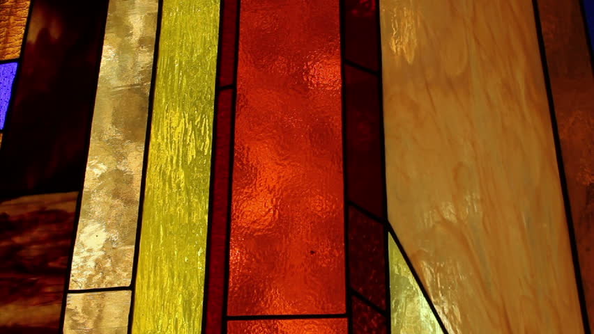 Stained Glass window that changes color over time.  Loop-able background.