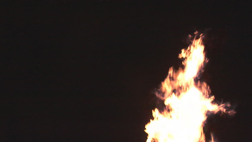 Three bursts of flames - of hot air balloon burner