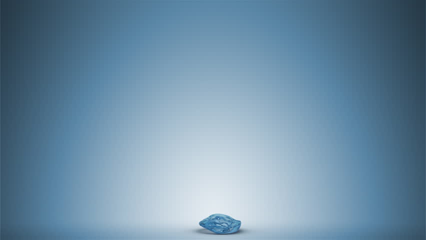 Water pour into bottle shape