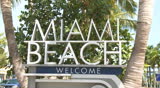 Welcome sign of Miami Beach, Florida