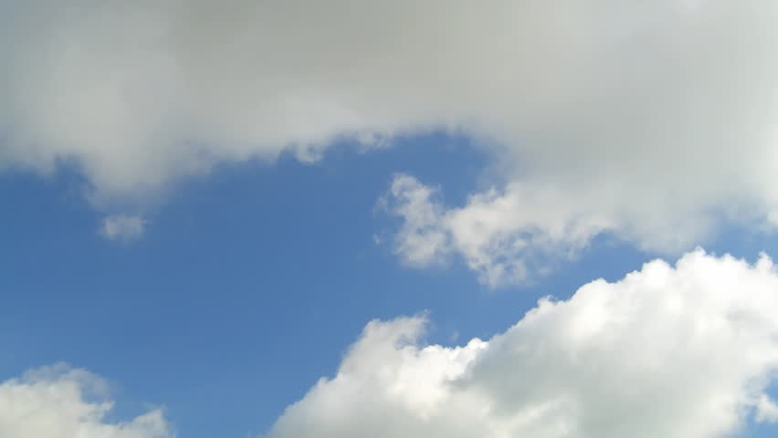 Time Lapse Movie just fast moving clouds and blue sky (25fps)