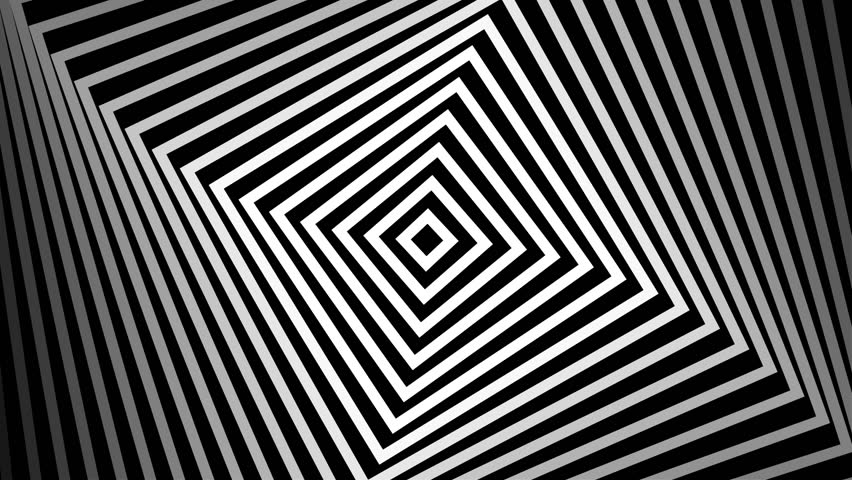 3 black and white, op art, hypno videos in 1 clip. Each runs just under 10 secs and is seamlessly loop-able - 