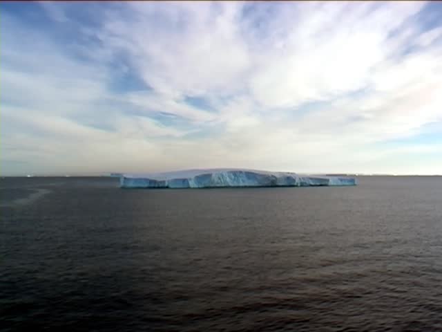 Beautiful Antarctic Iceberg moving with Time Lapse. Taken from a passenger cruise ship.