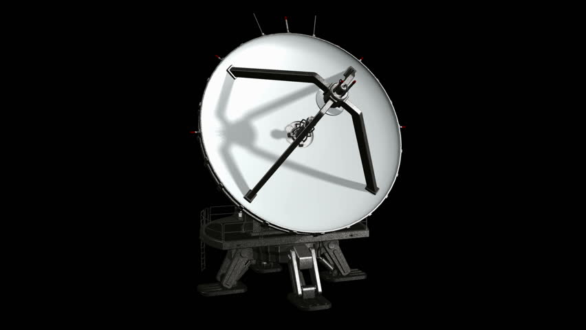  Seamless Looping Satellite Dish Animation 1. Isolated on black, with alpha channel