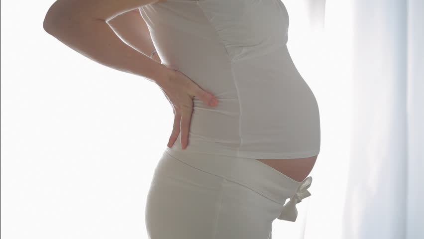 Pregnant woman having backache
