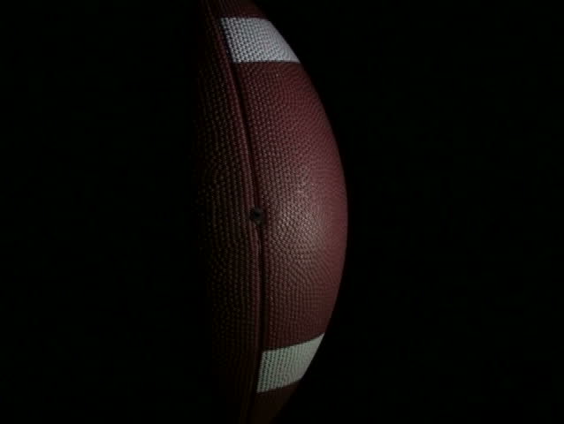 Football isolated on black wide - NTSC