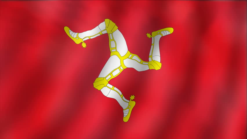 Isle of Man - detail of waving flag 