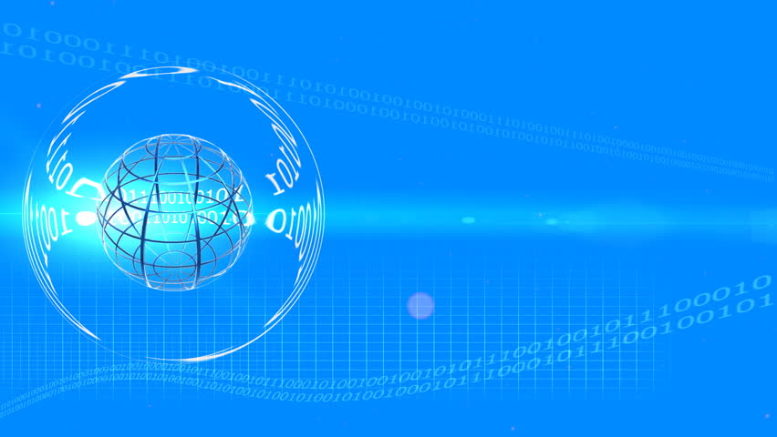 Computer-rendered animation for astronomical TV or science fiction channel with turning metal frame globe. 