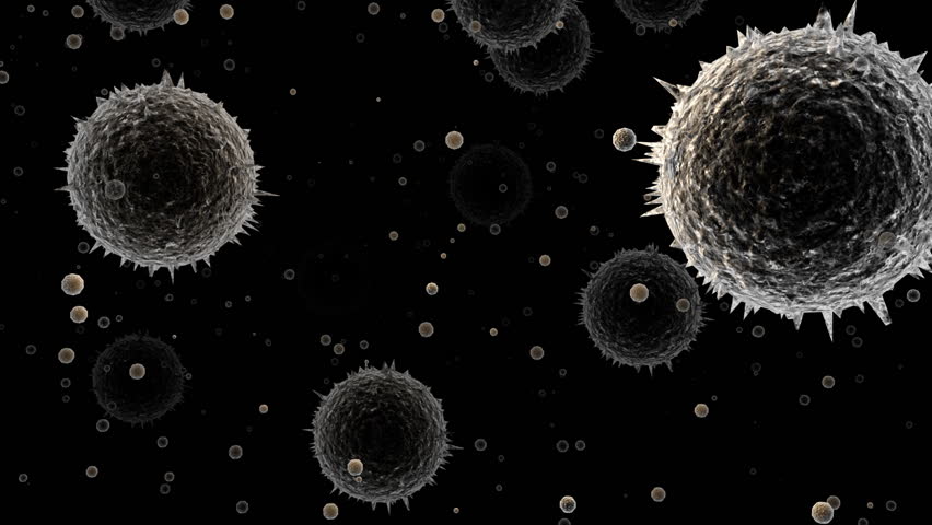 dust or pollen particles or bacteria floating in the air