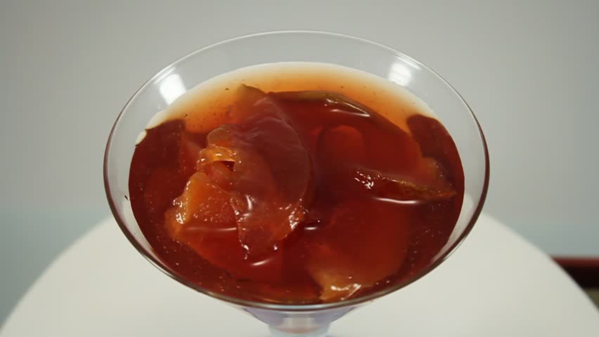 Quince marmalade in a glass goblet