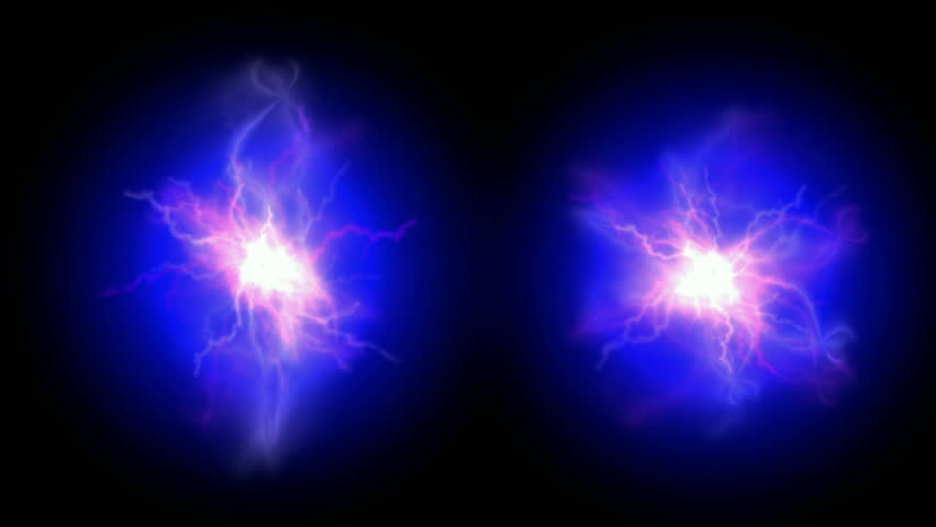blue nebula and whirl laser,lightning,magnetic field,energy tech background