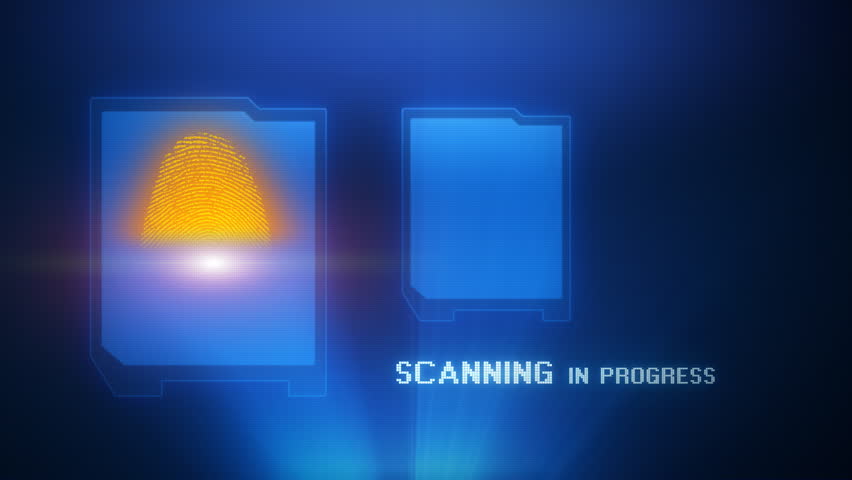 Fingerprint scan projection with access granted
