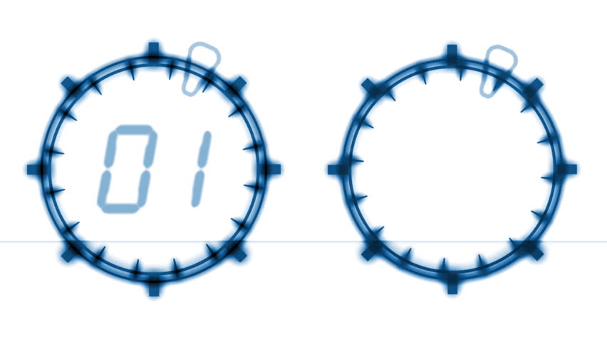 Stop watch against white, seamless loop