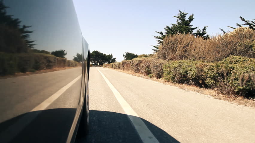 Car driving by Pebble Beach (HQ 1080p)