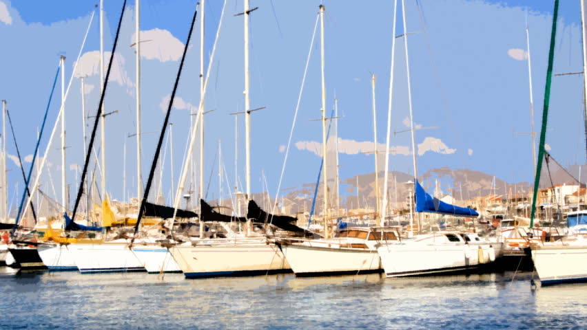 yachts and boats in port in marseille, france