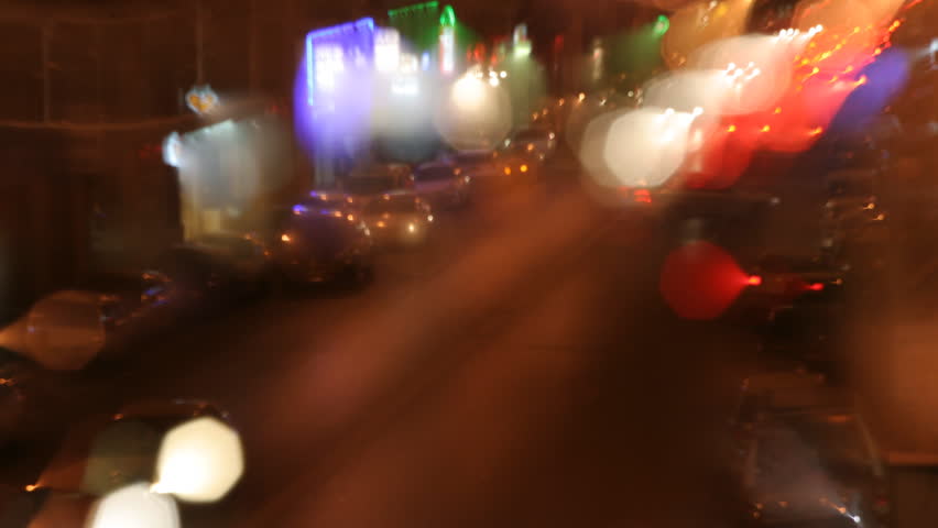 long exposure effect to capture light streaks on moving traffic in marseille at night