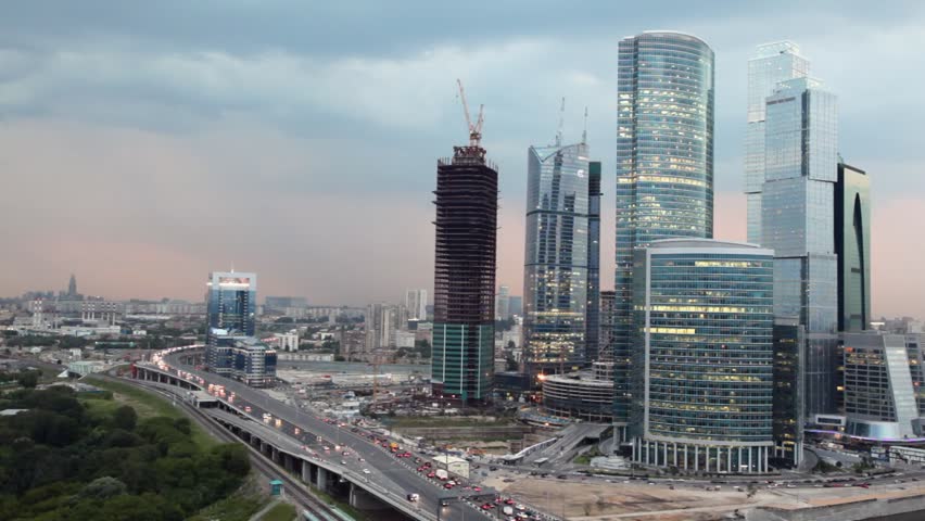 MOSCOW - JULY 5: Moscow International Business Center, July 5, 2010, Moscow, Russia. MIBC is expected to become the first zone in Russia to combine business activity, living space and entertainment into one single development. 