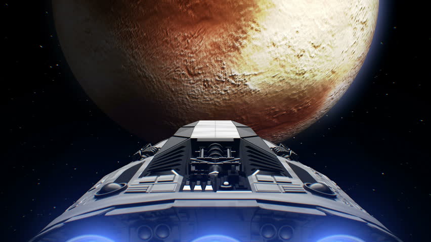 Destination Pluto Giant Spaceship Flies Stock Footage Video (100% Royalty-free) 1005624715 | Shutterstock