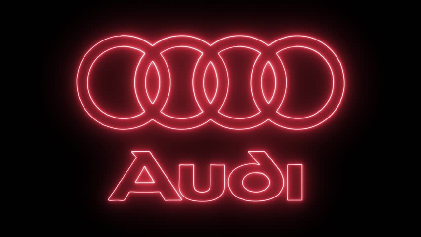 Audi Logo with Neon Lights. Stockvideos & Filmmaterial (100 %