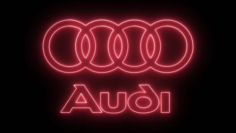 Audi Logo Neon Lights Editorial Animation Stock Footage Video (100%  Royalty-free) 1006676605 | Shutterstock