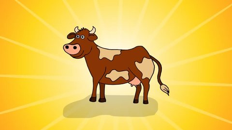 Cute Cow Cartoon Character Yellow Spinning Stock Footage Video (100%  Royalty-free) 1006775185 | Shutterstock