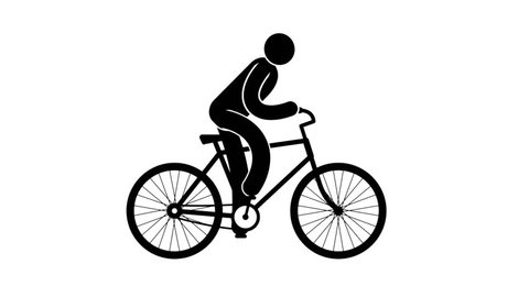 Icon Man Riding Bicycle Gaining Speed Stock Footage Video (100%  Royalty-free) 1007664805 | Shutterstock
