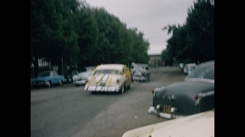 1970s Car Driving Down Country Stock Footage Video 100 Royalty