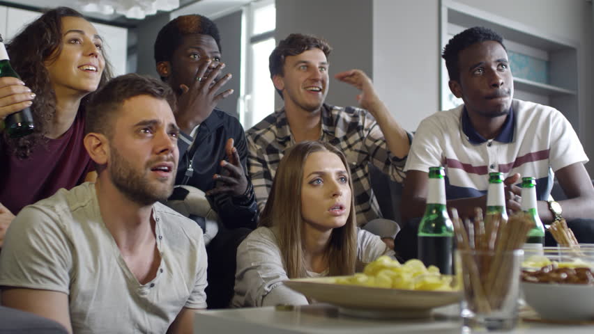 Watch together. Watch Football together with a friend xxx.