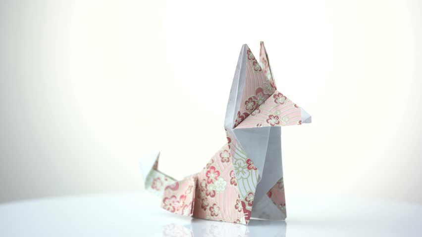 Beautiful Fox Origami Figurine Animal Stock Footage Video 100 Royalty Free 1010408585 Shutterstock