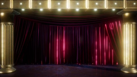 A Theater With A Blue Stock Footage Video 100 Royalty Free