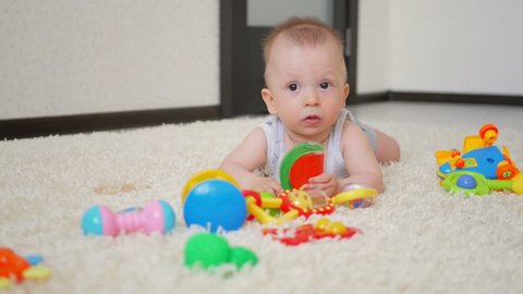 Baby Boy Playing On The Stock Footage Video 100 Royalty Free