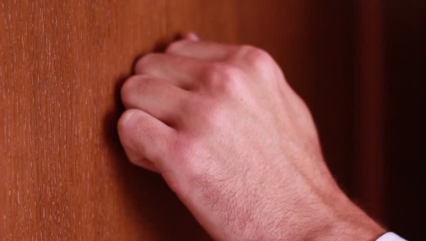 Somebody Knocking On Wooden Door Stock Footage Video 100 Royalty Free 1011706175 Shutterstock