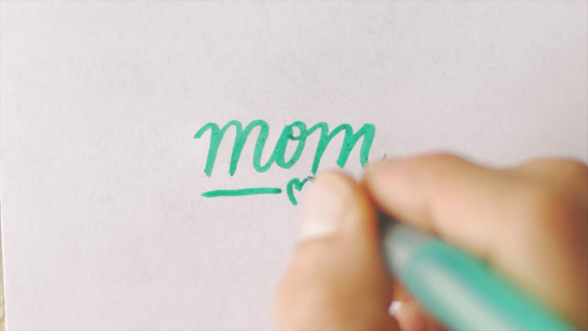 Calligraphy Writing Mom In Cursive