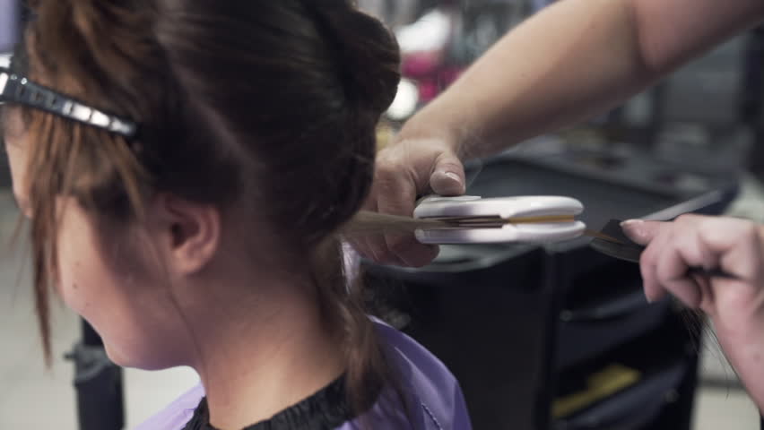 Slow Motion Shooting Close Up Steadikam Hairdresser Videos De