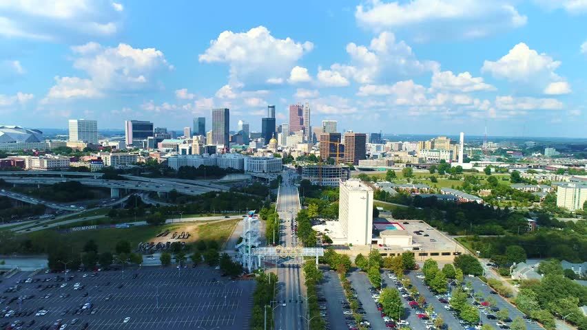 skyline drone video