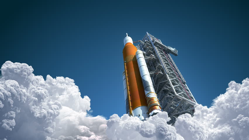 4k Space Launch System Takes Stock Footage Video 100