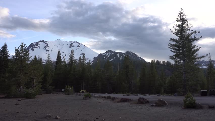 Peak and Volcano at Lassen Volcanic National Park, California image ...