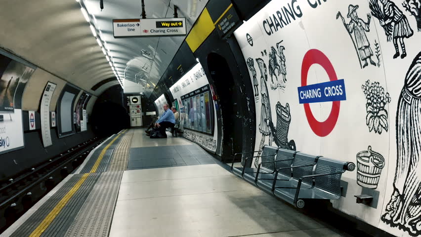 Charing Cross Tube Station Pedestrian Stock Footage Video 100 Royalty Free 1021075075 Shutterstock