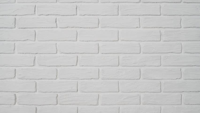 White Brick Wall as Background Stock Footage Video (100% ...