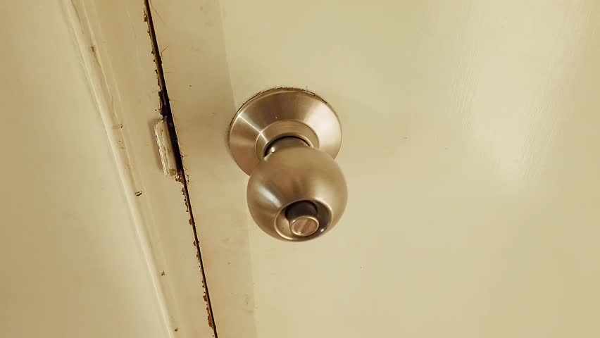 Women Hand Open Door Knob Stock Footage Video 100 Royalty