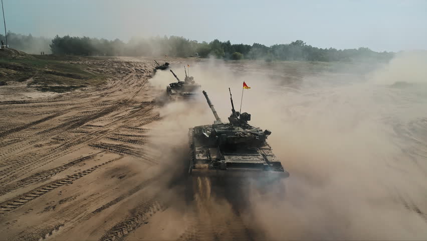 military tanks on us freeways