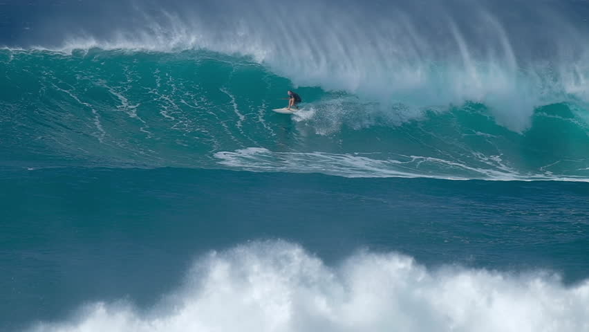 Surfer riding Giant Wave in Hawaii image - Free stock photo - Public ...