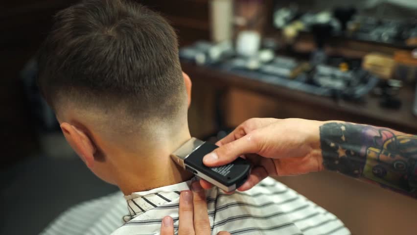 Barbershop Hairdresser Makes The Cut Stock Footage Video 100