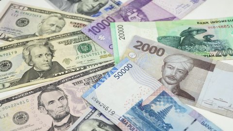 1000 Indonesian Money Stock Video Clips And Footage Royalty Free Indonesia Money And Us Dollar On White Background 4k