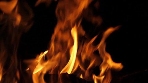 High Definition Fireplace Closeup Stock Footage Video 100