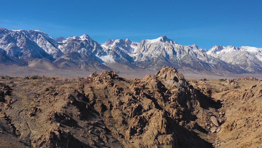 Snow capped mountains in the Sierra Nevada image - Free stock photo ...